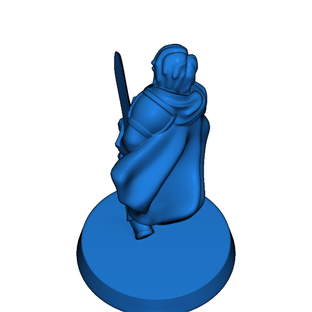 Миниатюра человека-паладина без поддержек