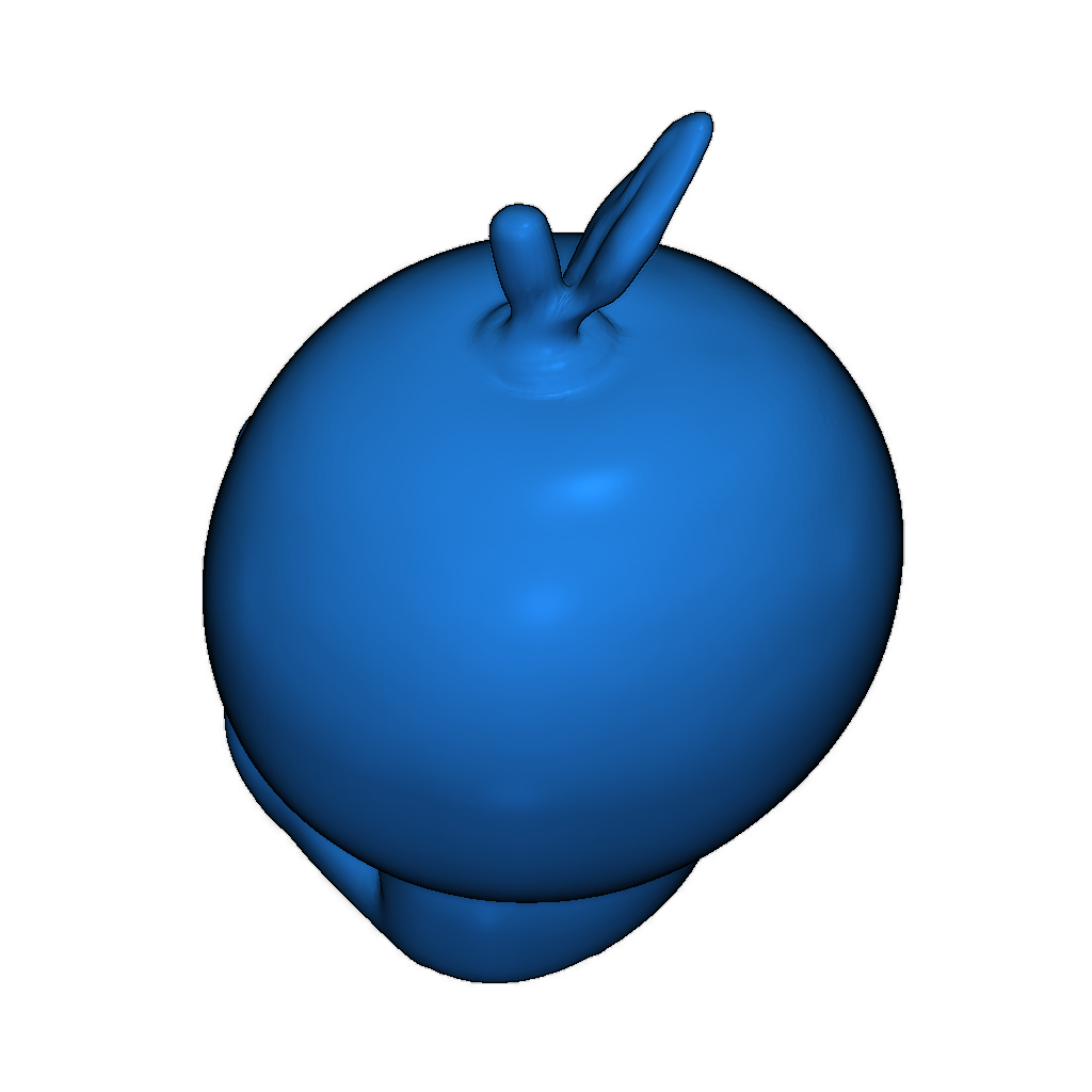 3D модель оранжевого фруктового помощника