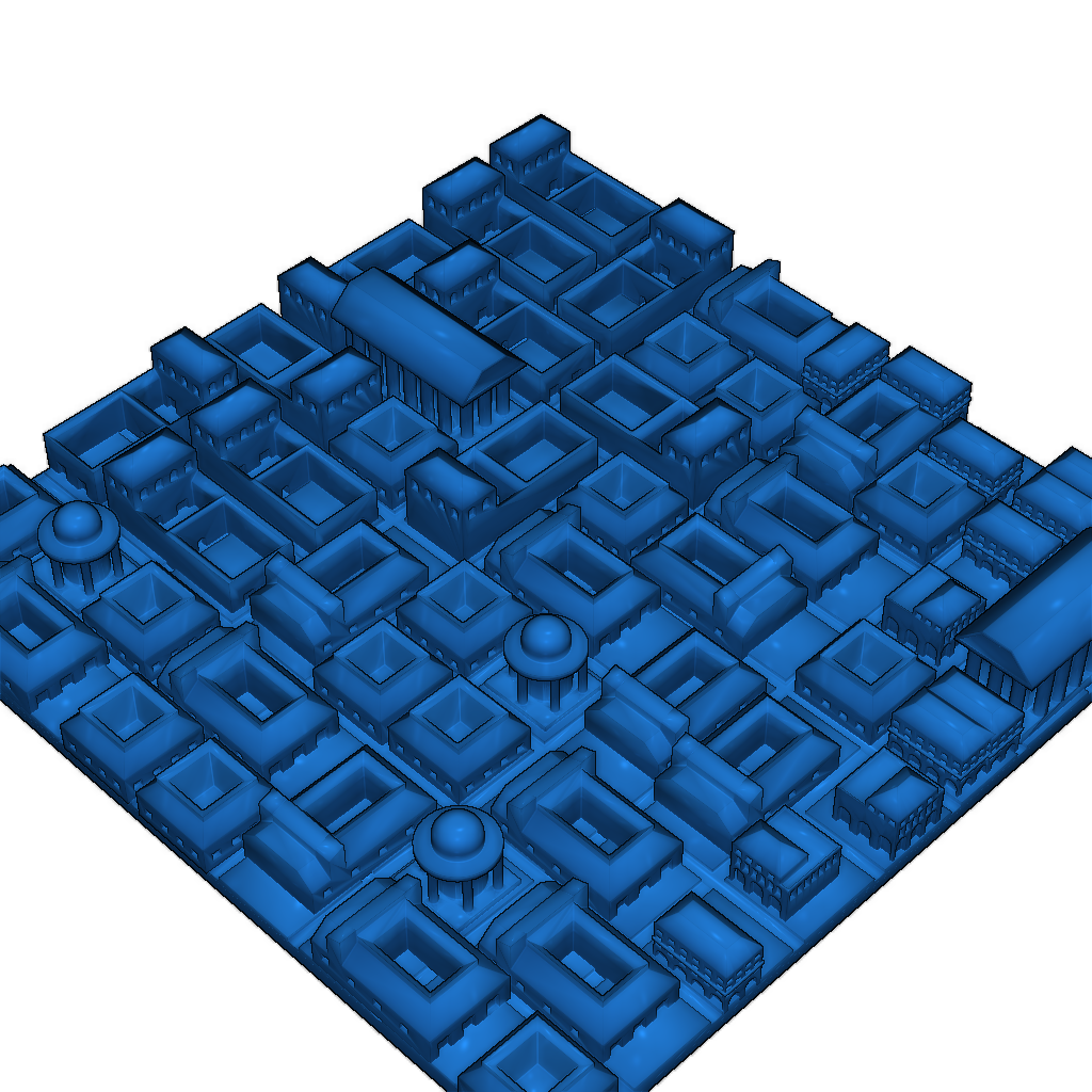 Модульный римский город из 4 частей