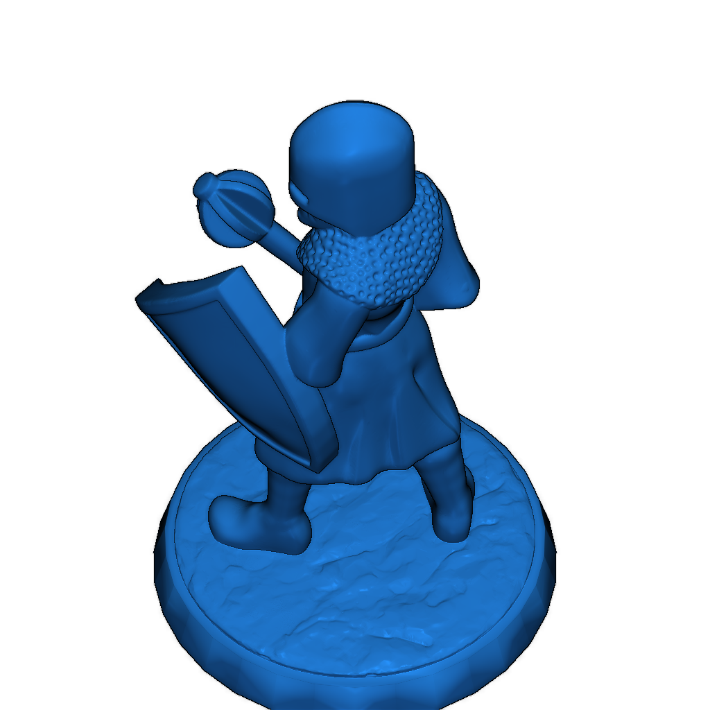 Средневековый наемник с булавой