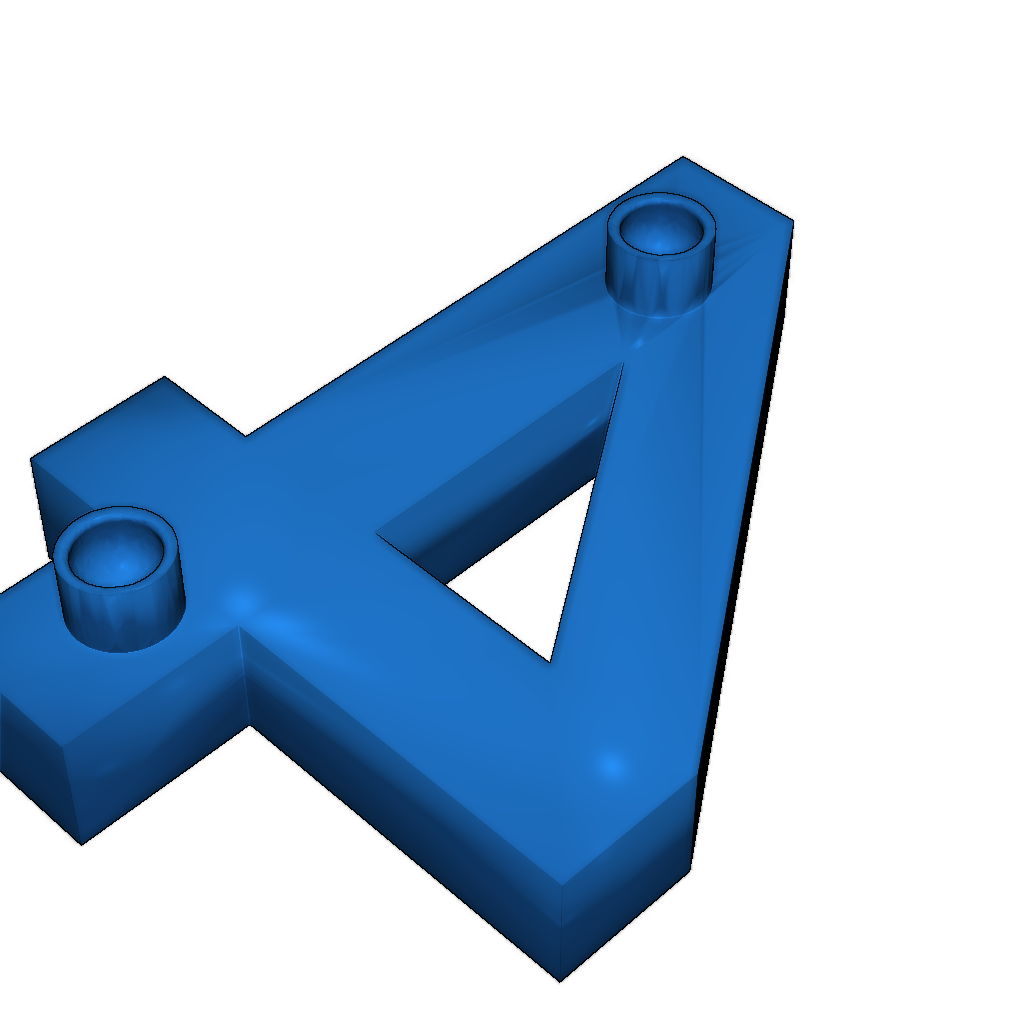 Номера домов Glompie с расстоянием 73мм между штырями