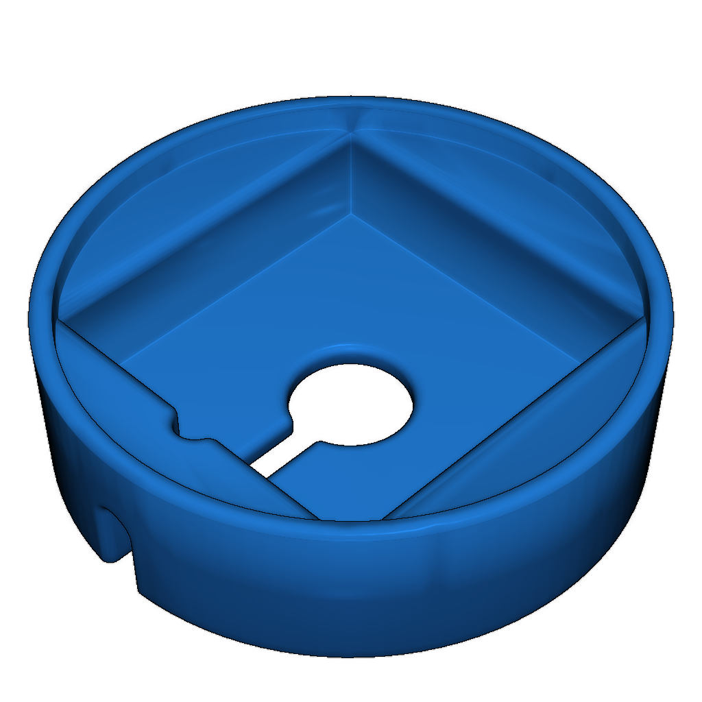 Круглая подставка с местом для света и провода