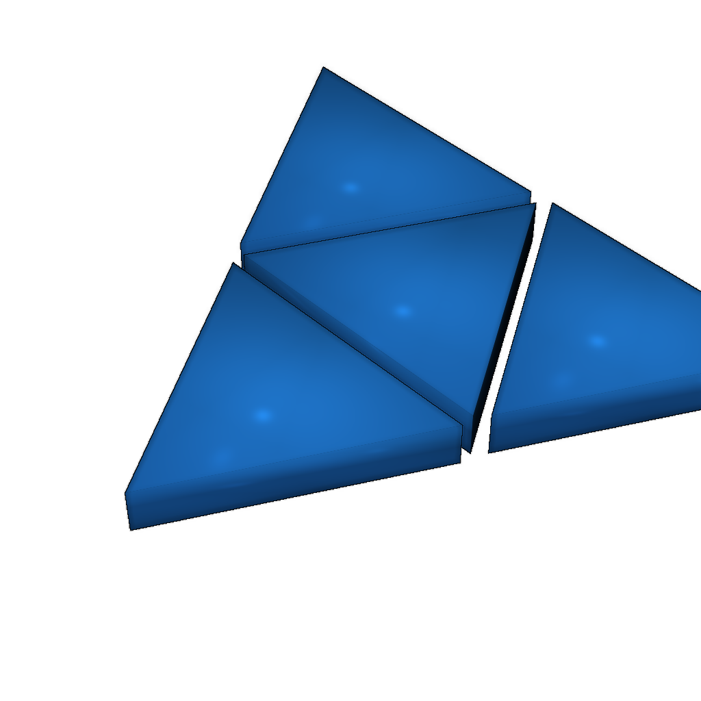 Набор треугольных мозаичных плиток