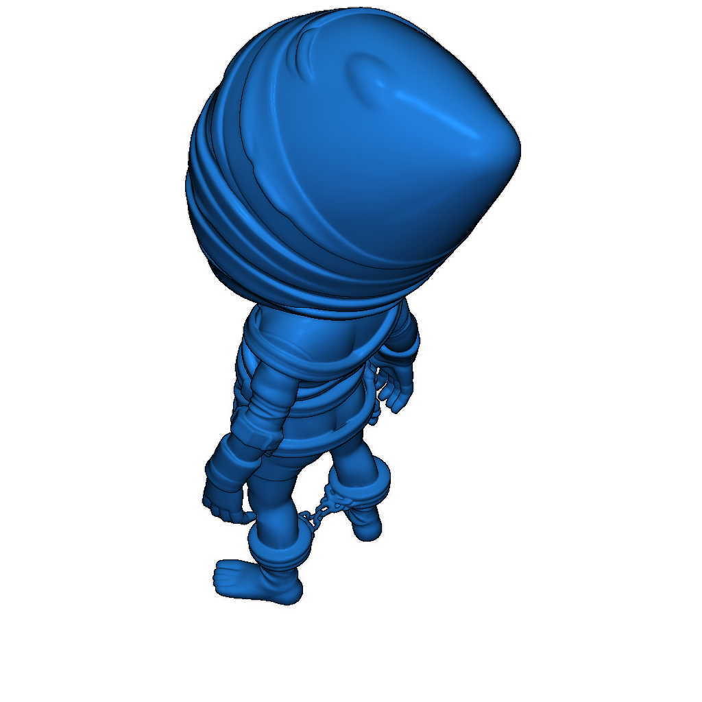 Загадочный персонаж в стиле мультфильм