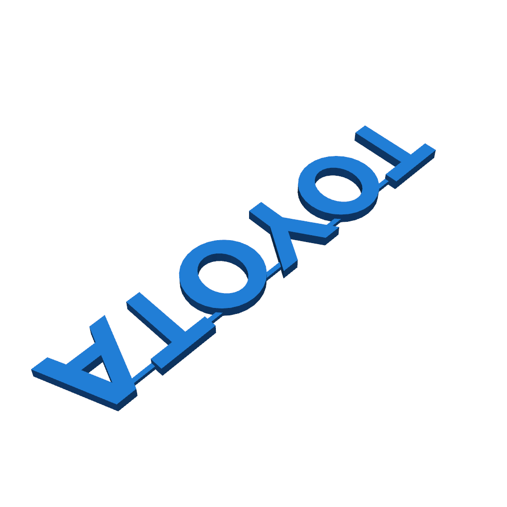 Значок "TO YO T A" для вашей машины