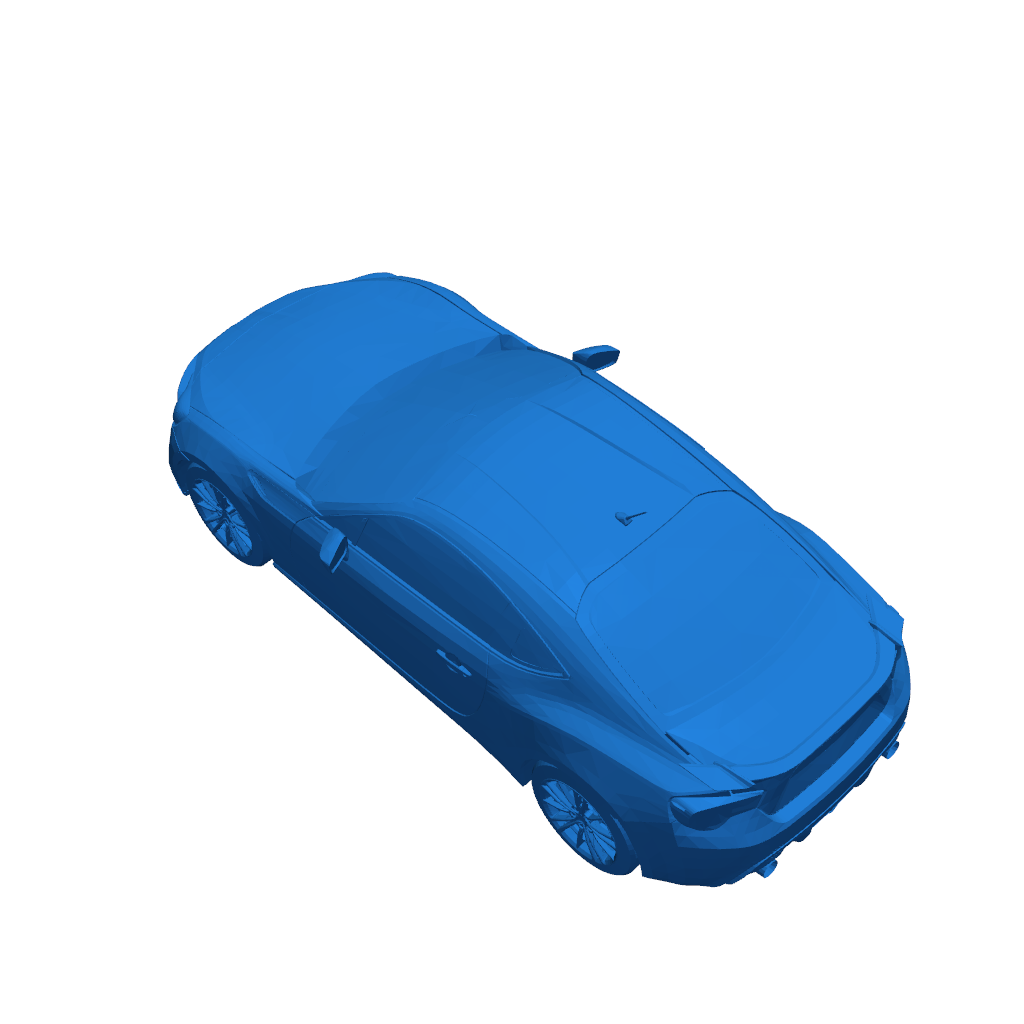 3D модель автомобиля для аэродинамического моделирования