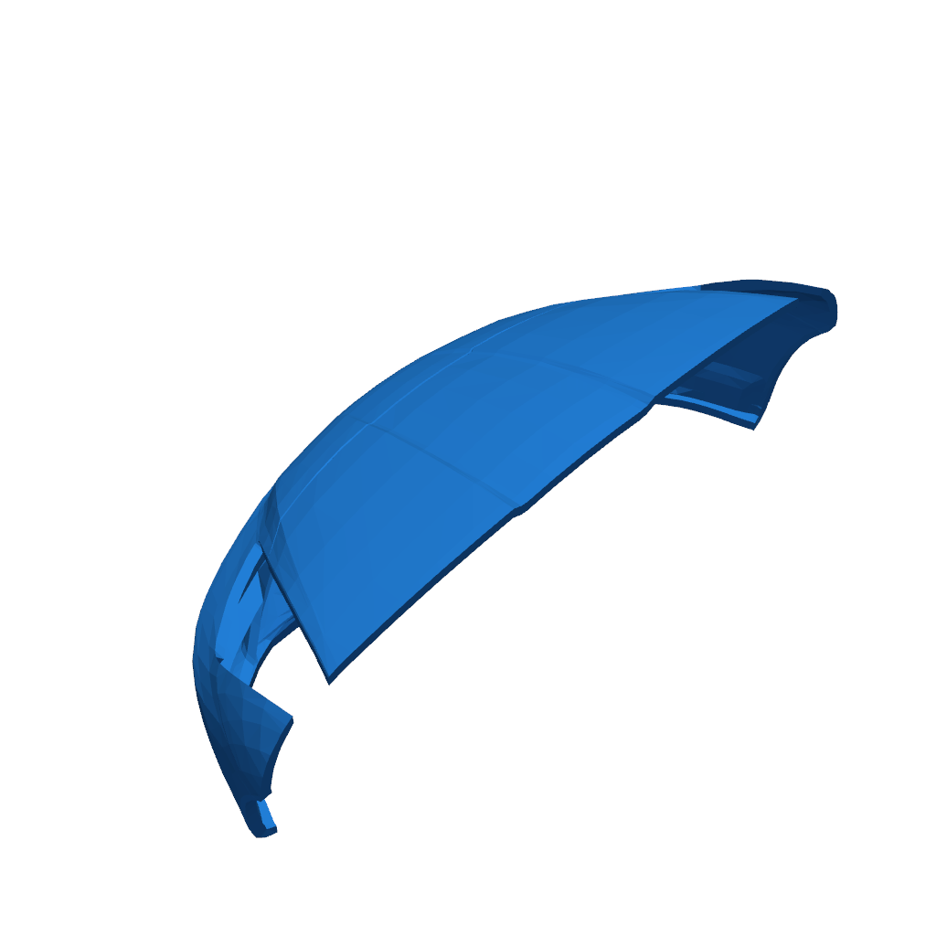 3D Модель с удаленным крылом