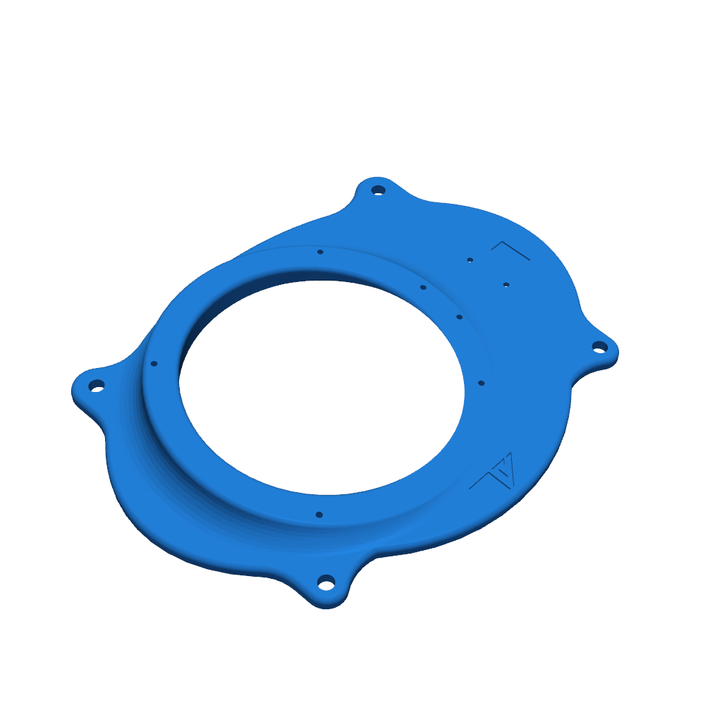 3D-модель монтажной пластины для динамика 6.5"