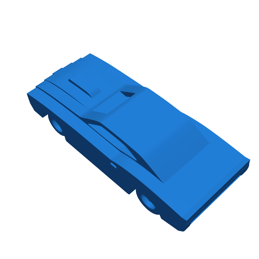 Упрощенная 3D-модель Dodge Challenger 1970-х годов