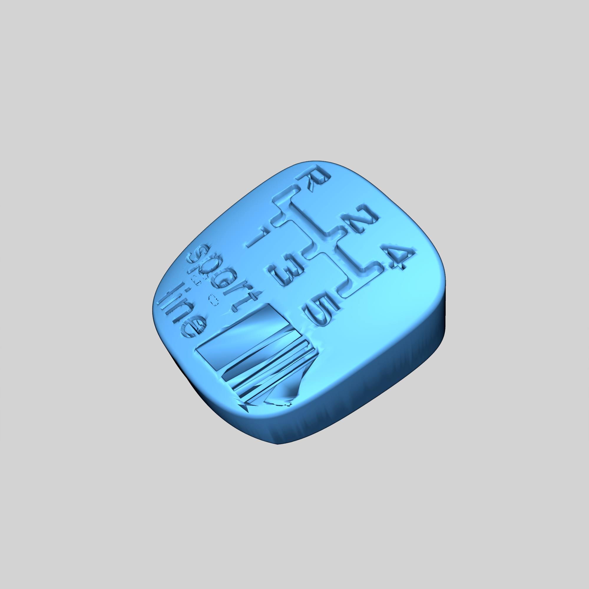 3D модель Ручка КПП Mercedes Sportline (W124, W201, W463) - фото 4