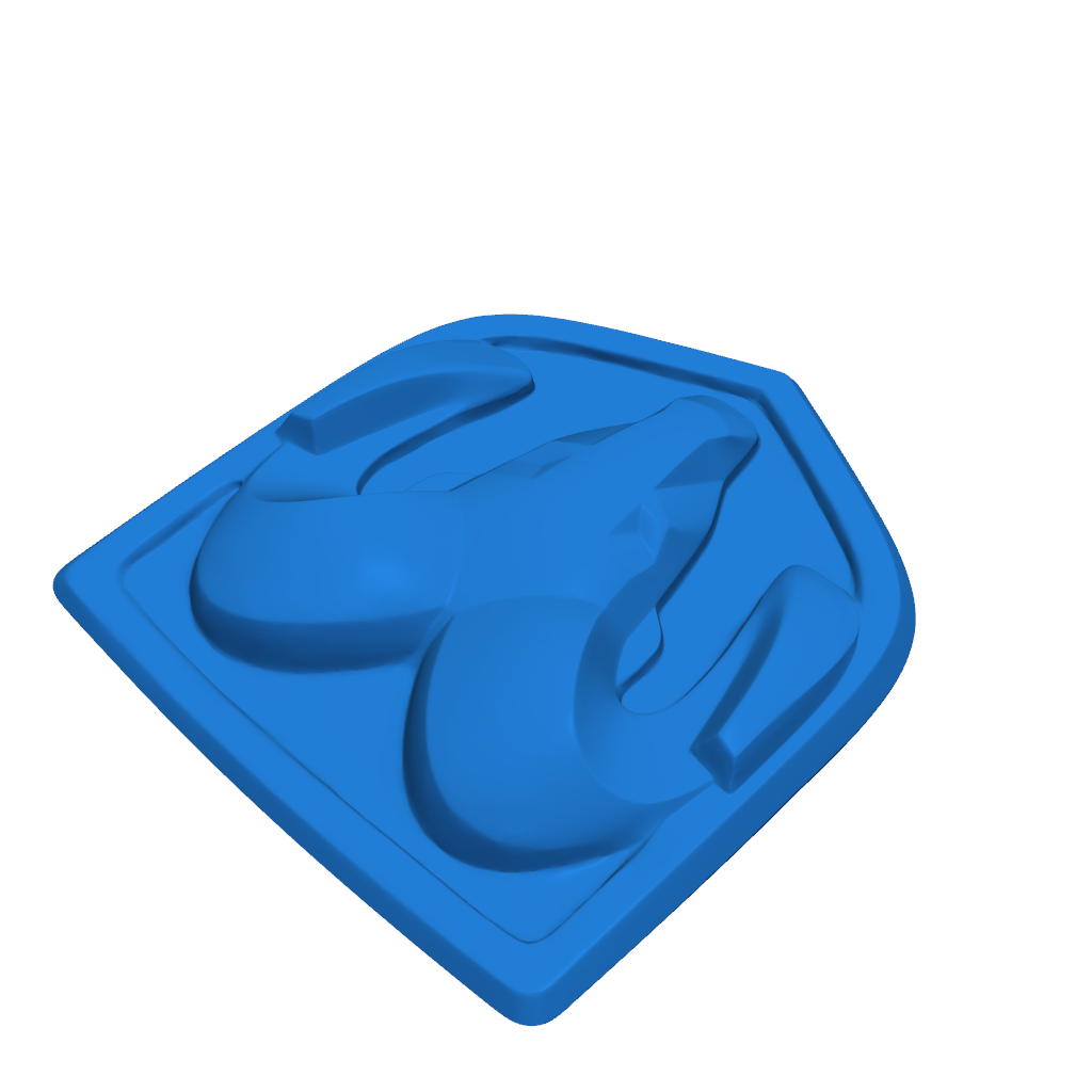 3D скан логотипа Dodge Ram