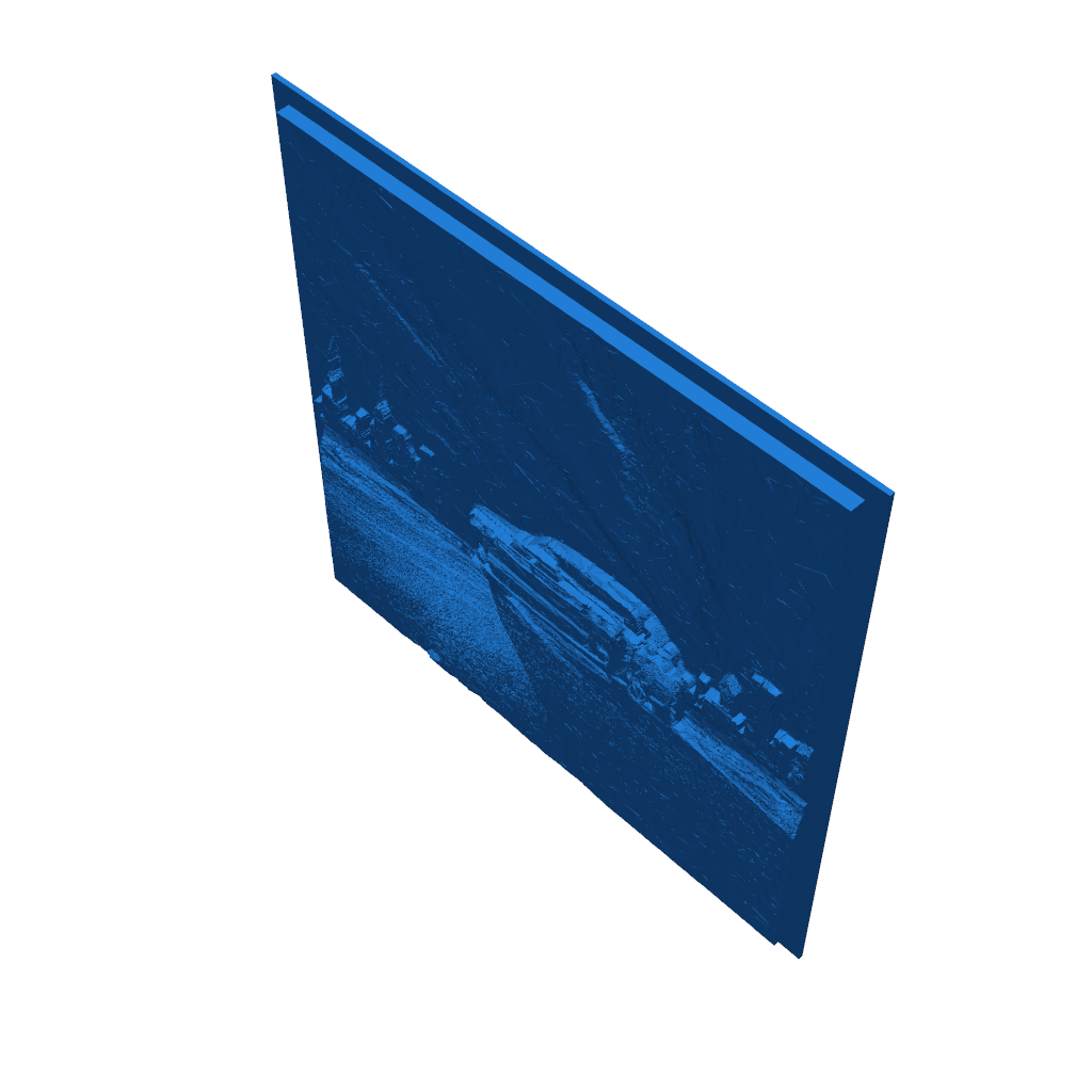 Литофания из винтажного Dodge Challenger