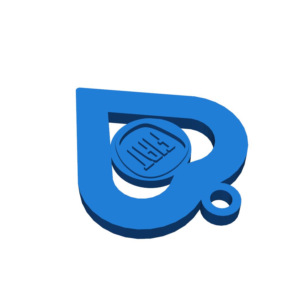 Ключница с логотипом Fiat в форме сердца