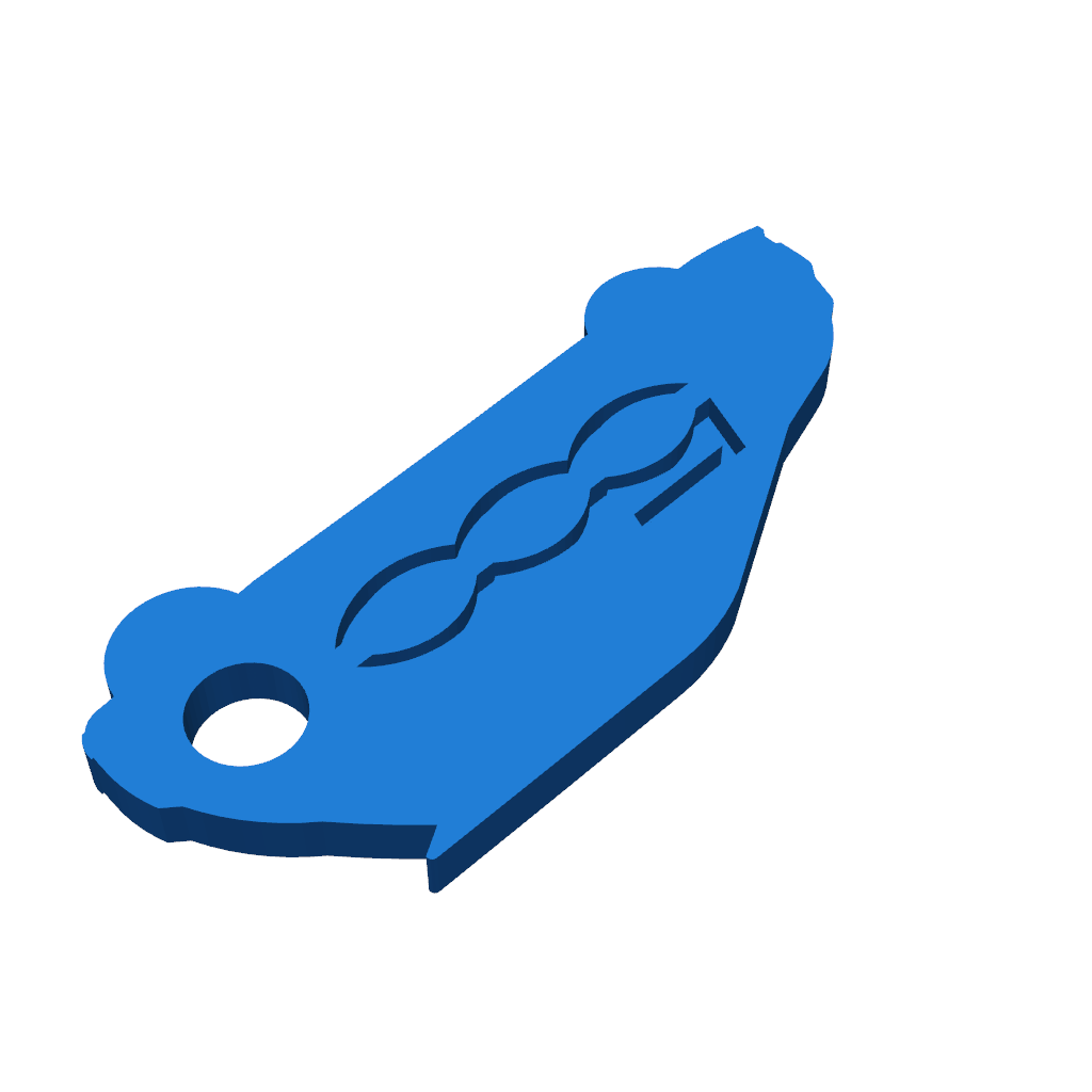 Простой брелок Fiat 500