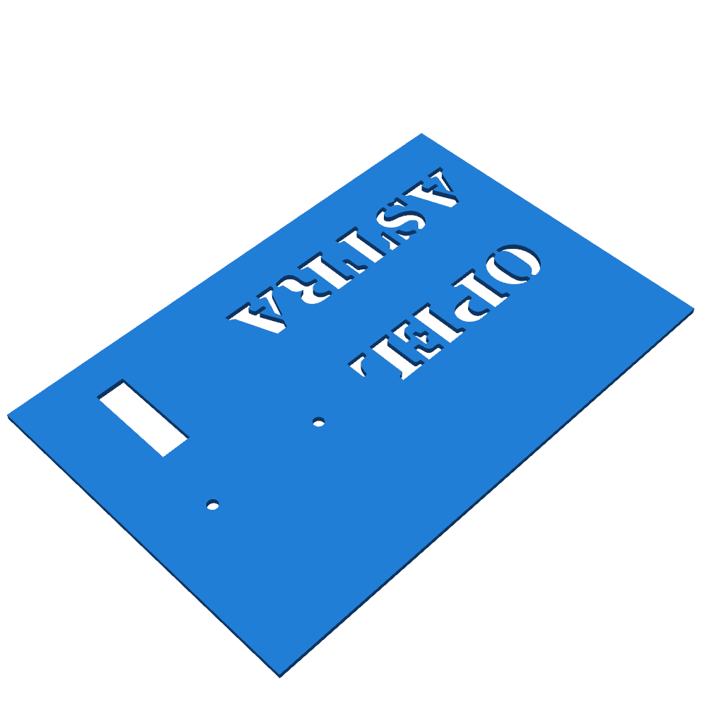 Крышка отсека для аккумулятора Standard с надписью Opel Astra