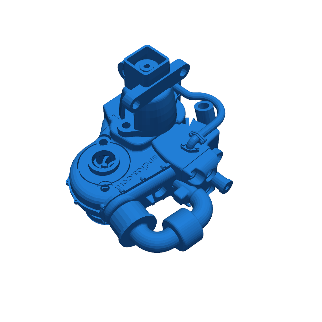 3D модель воздухом охлаждаемого двигателя