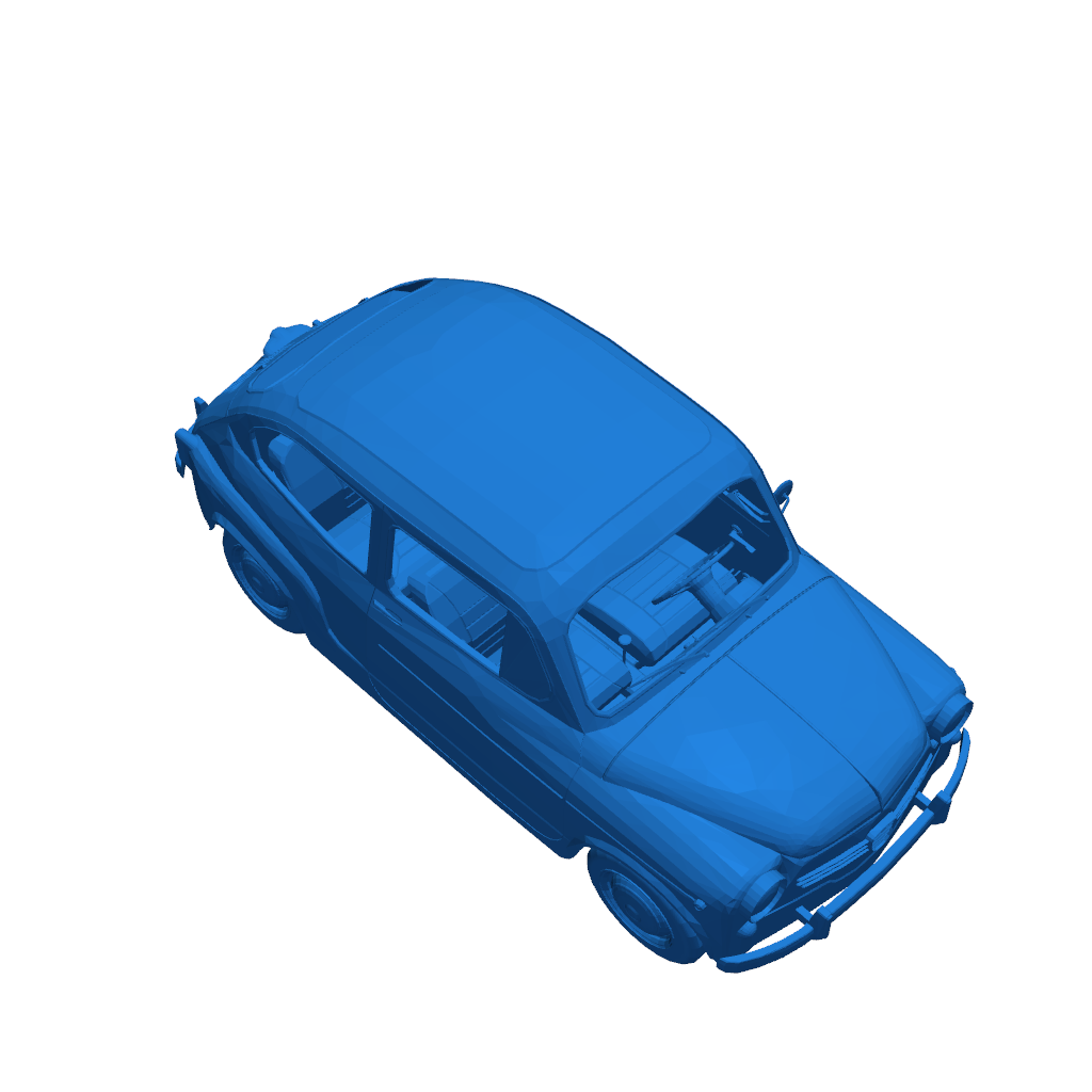 Fiat 600 с интерьером