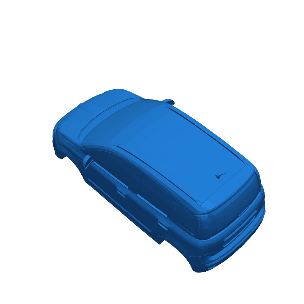 Fiat Panda 2014 для 3D печати