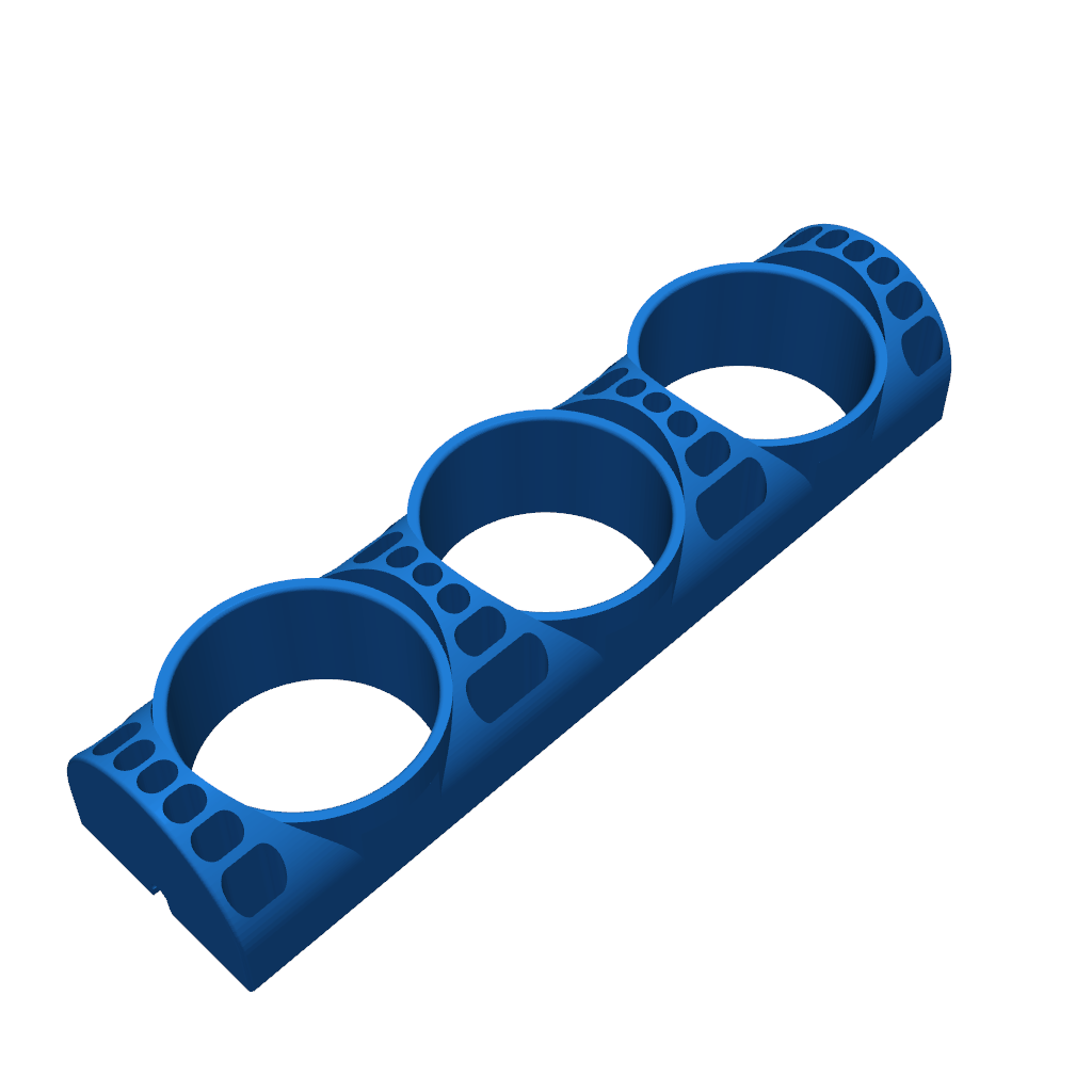 Центральная дефлекторная панель BMW E30 под 3 датчика (52 мм)