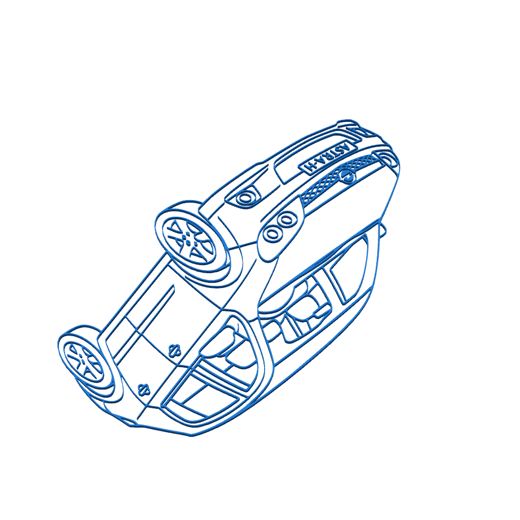 Opel Astra H 200x 5-дверный с шаблоном переднего бампера OPC - 2D автоприкол