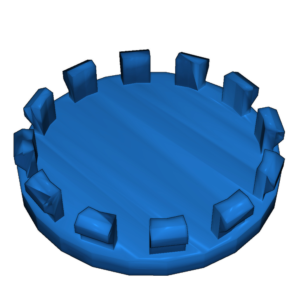 Пустая 3D-модель центра колеса