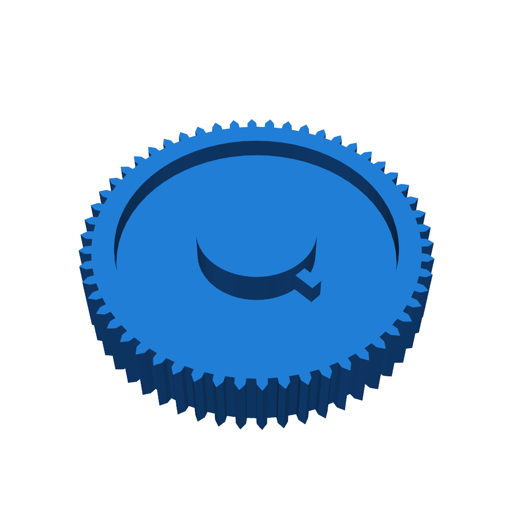 Модель шестерни для трансмиссии стеклоочистителей