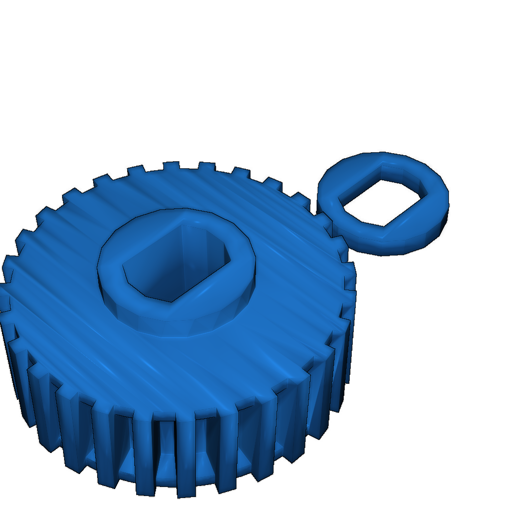 3D-модель пластикового шестеренки для зеркала 2006 Jazz