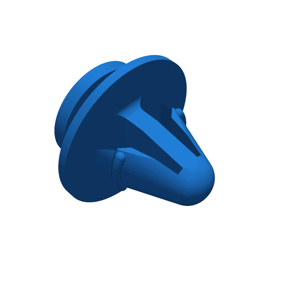 Зажим для крепления внешних молдингов Volkswagen Golf 2