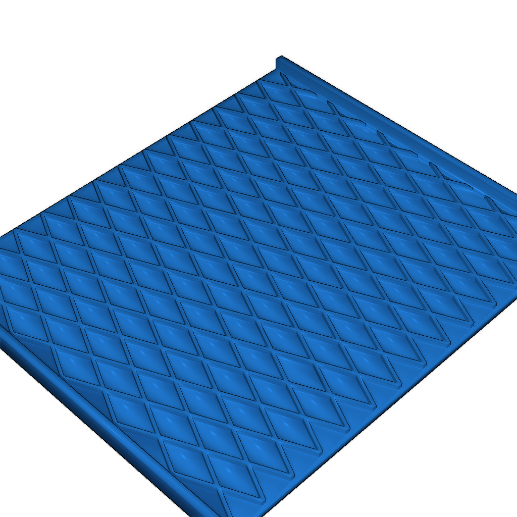 3D-модель в черном PLA с серебряной отделкой