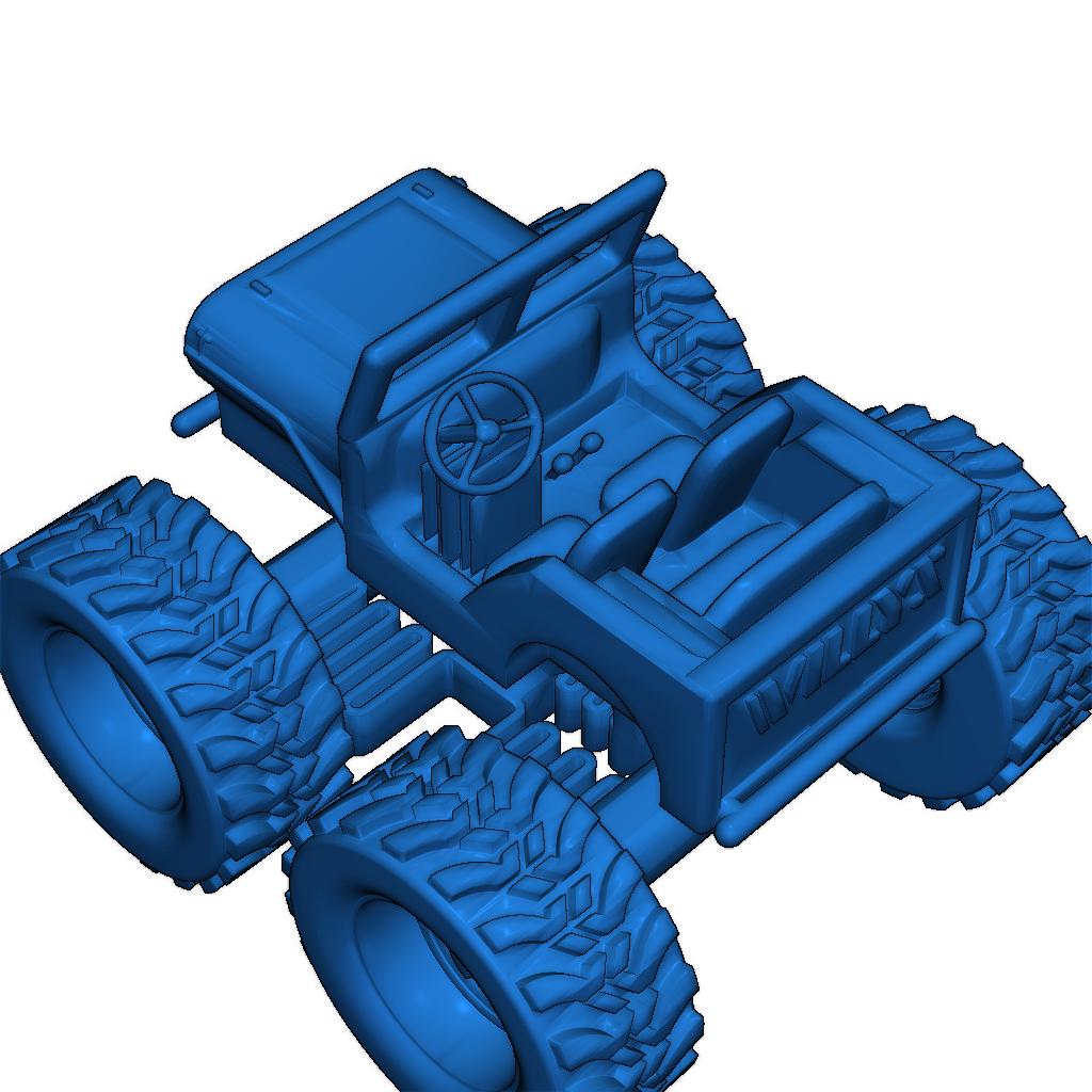 3D Модель Джипа с Модификациями
