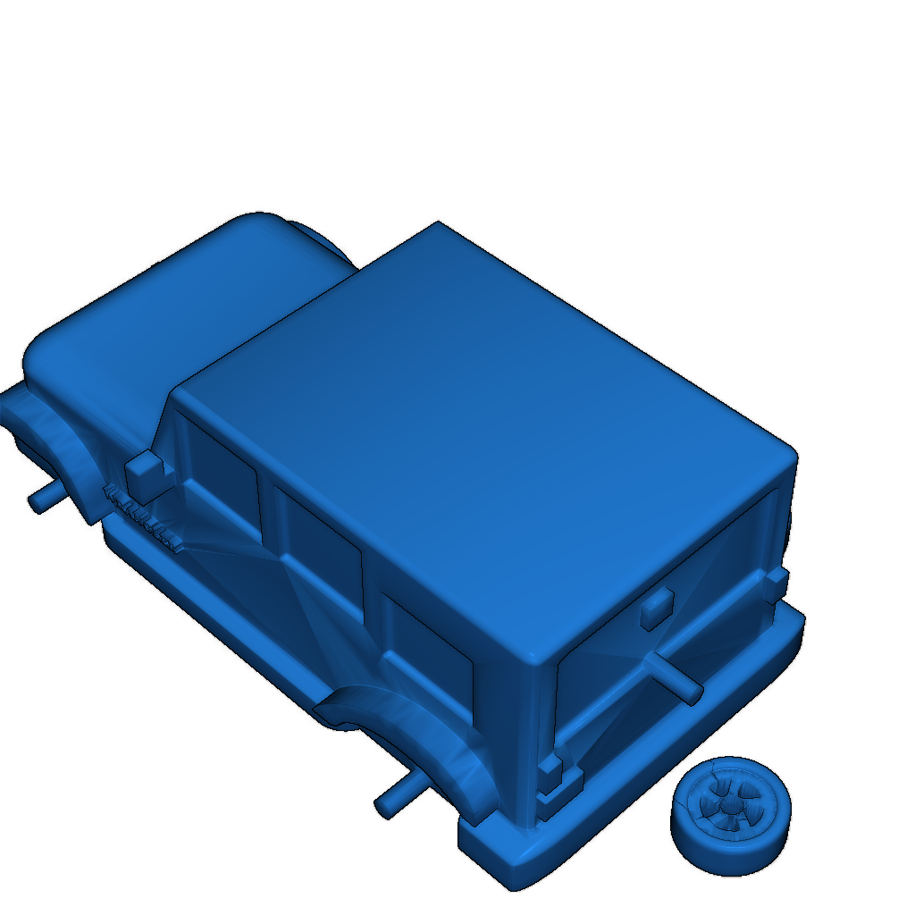 3D-модель автомобиля с запасным колесом