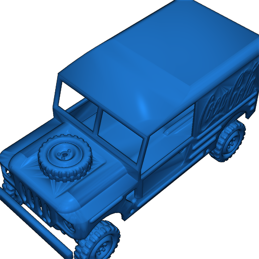 Старый джип Coca-Cola