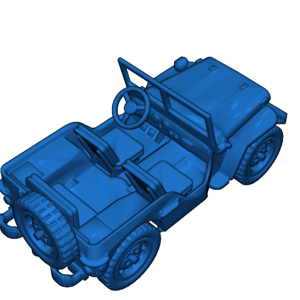 Джип 1/100 масштаба с мягким верхом