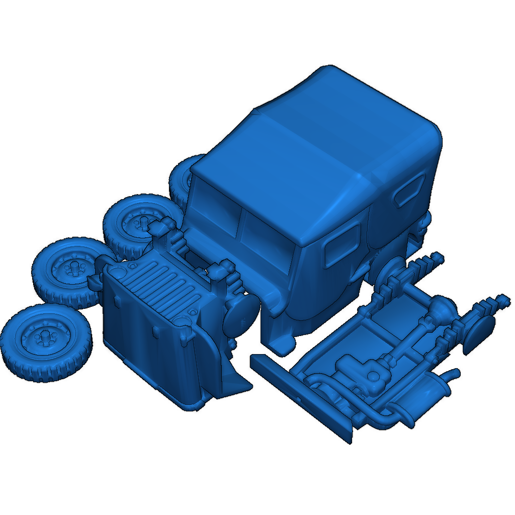 Джип 1/100 масштаба с мягким верхом