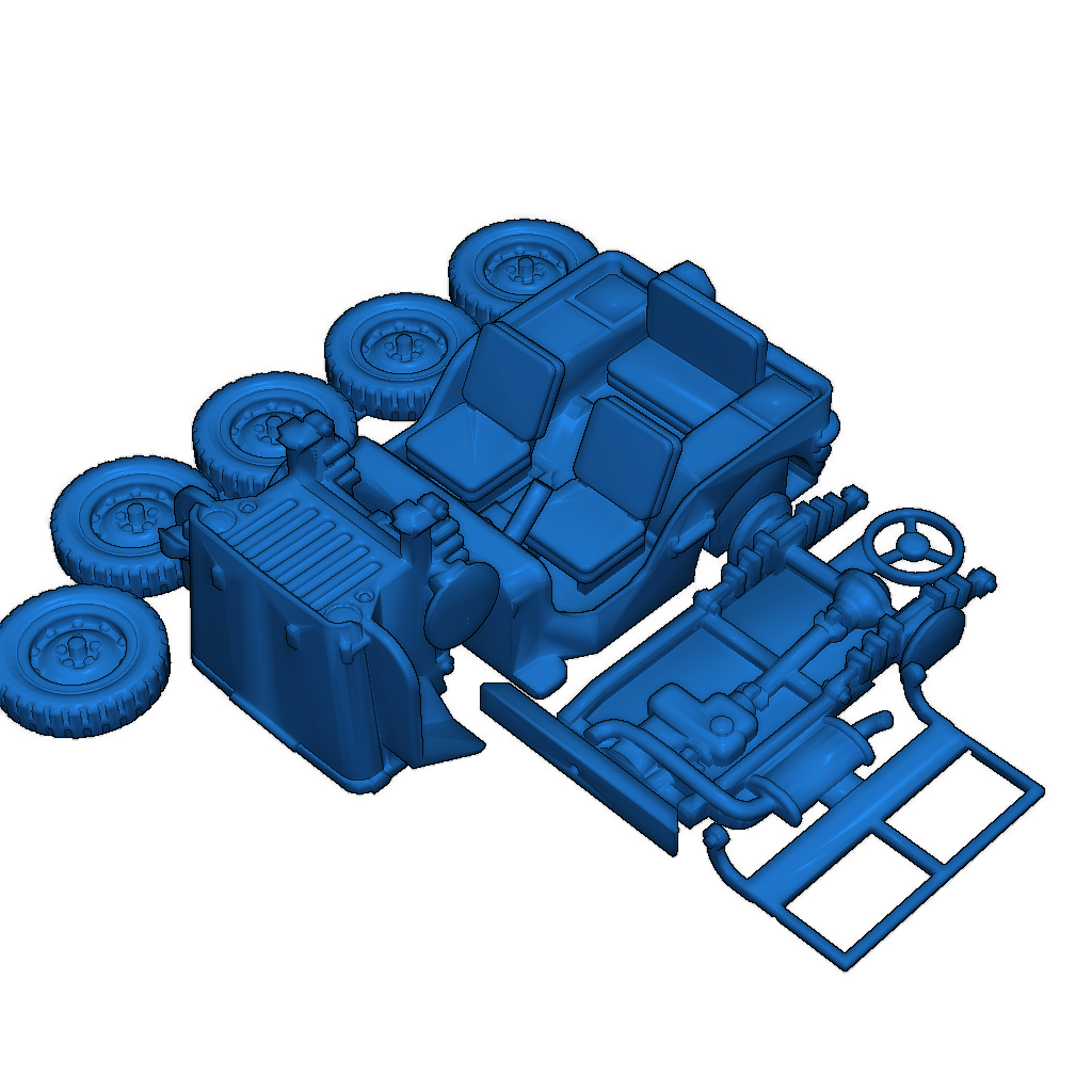 Джип 1/100 масштаба с мягким верхом