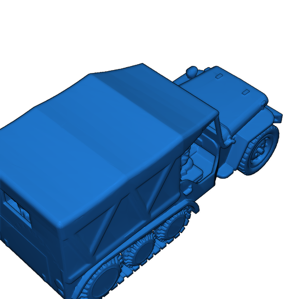 Моделируемый джип T28 в масштабе 1:100