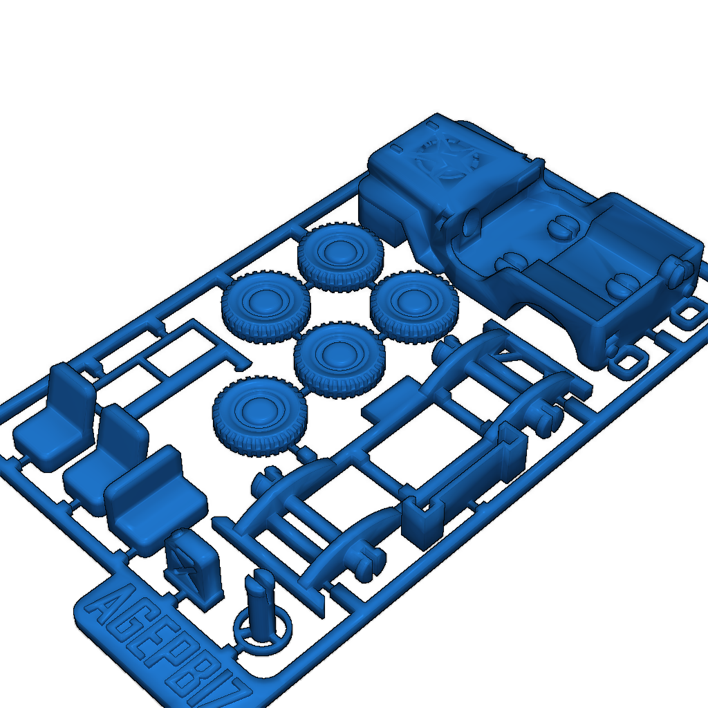 Набор игрушек для 3D-печати в масштабе 1:64