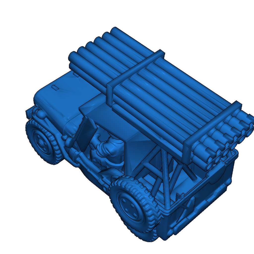 Ракетная установка на базе джипа времён Второй мировой войны