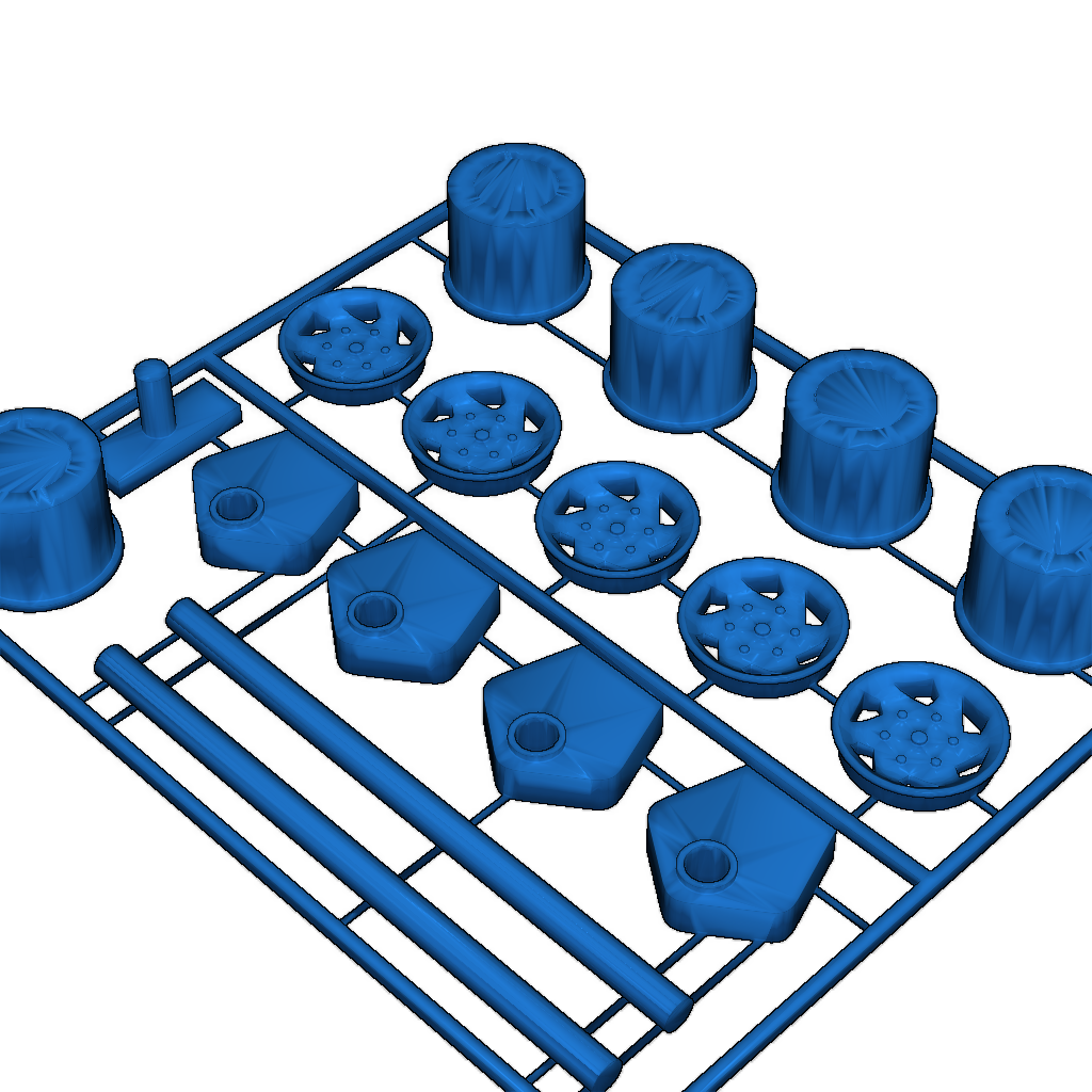 Детальный 3D-печатаемый набор Jeep Wrangler Sahara в масштабе 1:20