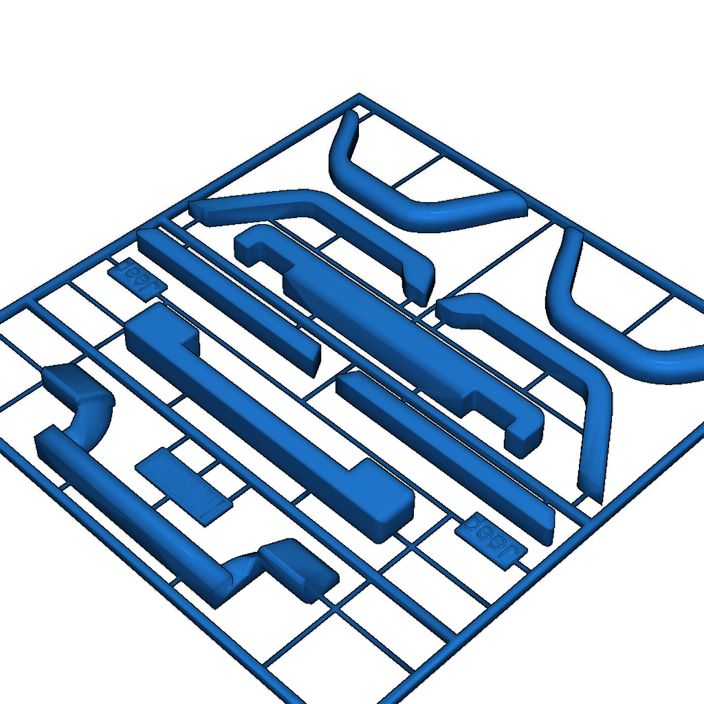 Детальный 3D-печатаемый набор Jeep Wrangler Sahara в масштабе 1:20