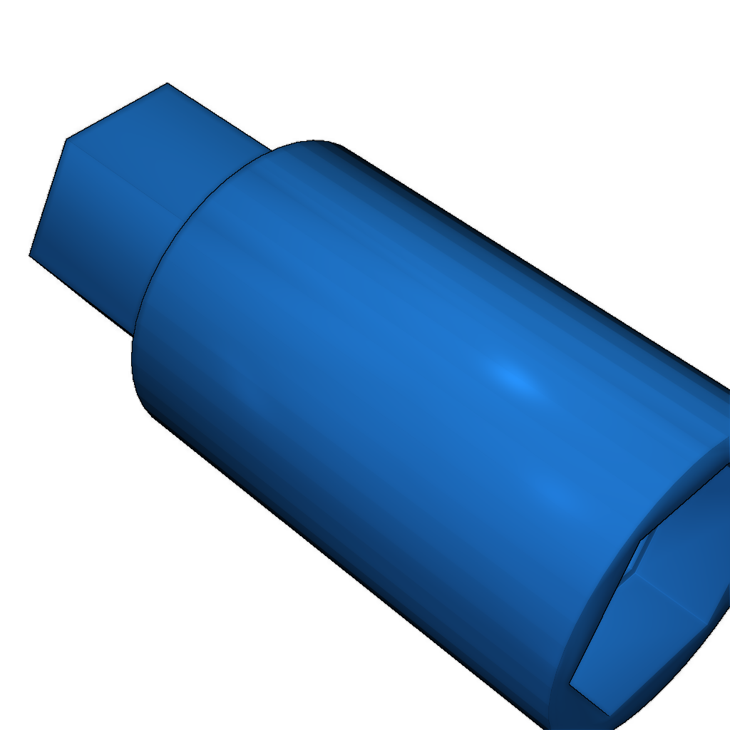 Модифицированный 3D-объект с 1-дюймовым шестигранником