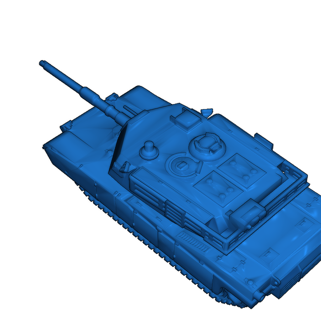 3D модель: M1A2 Abrams в масштабе 1:42