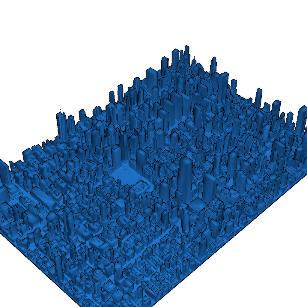 3D Миниатюра Midtown Manhattan