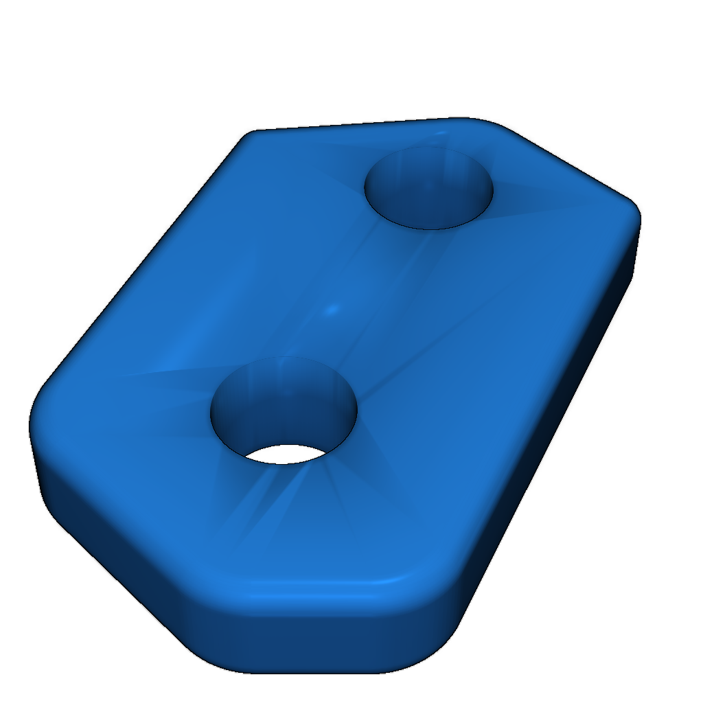 3D Модель с Отверстиями для Болтов