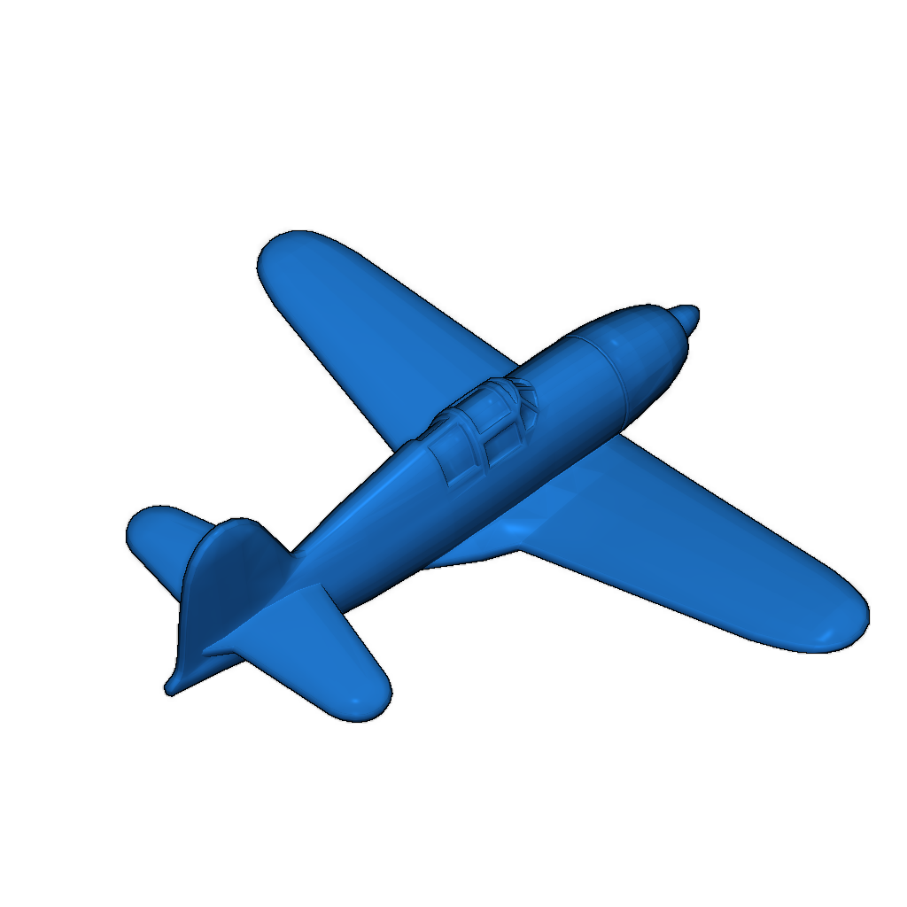 3D-модель японского истребителя Второй мировой войны "Джек"