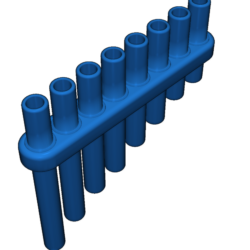 8-звучная панфлейта для 3D-печати