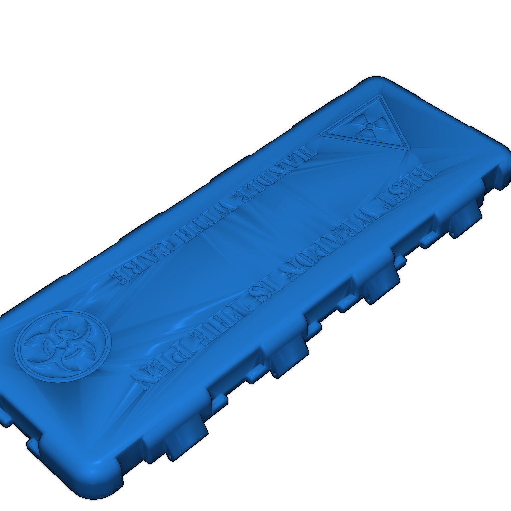 Контейнер для ручек и карандашей в виде ящика с оружием