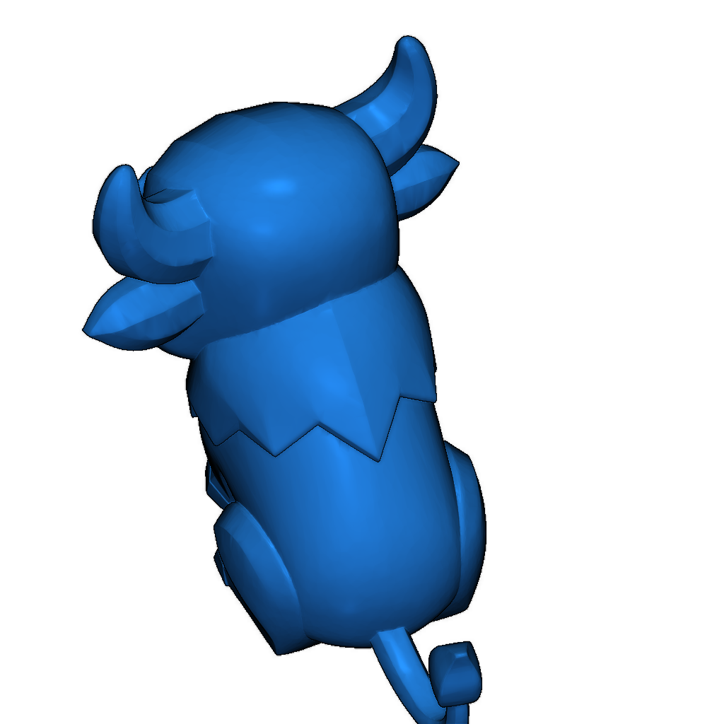 Низкополигональный бык