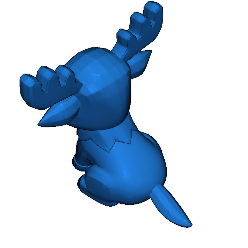 Лося с oversized рогами (низкополигональный)