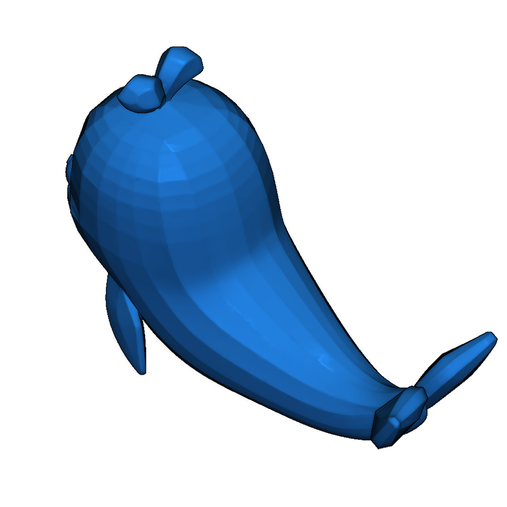 Дизайн 3D-модели "Дружелюбный кит"